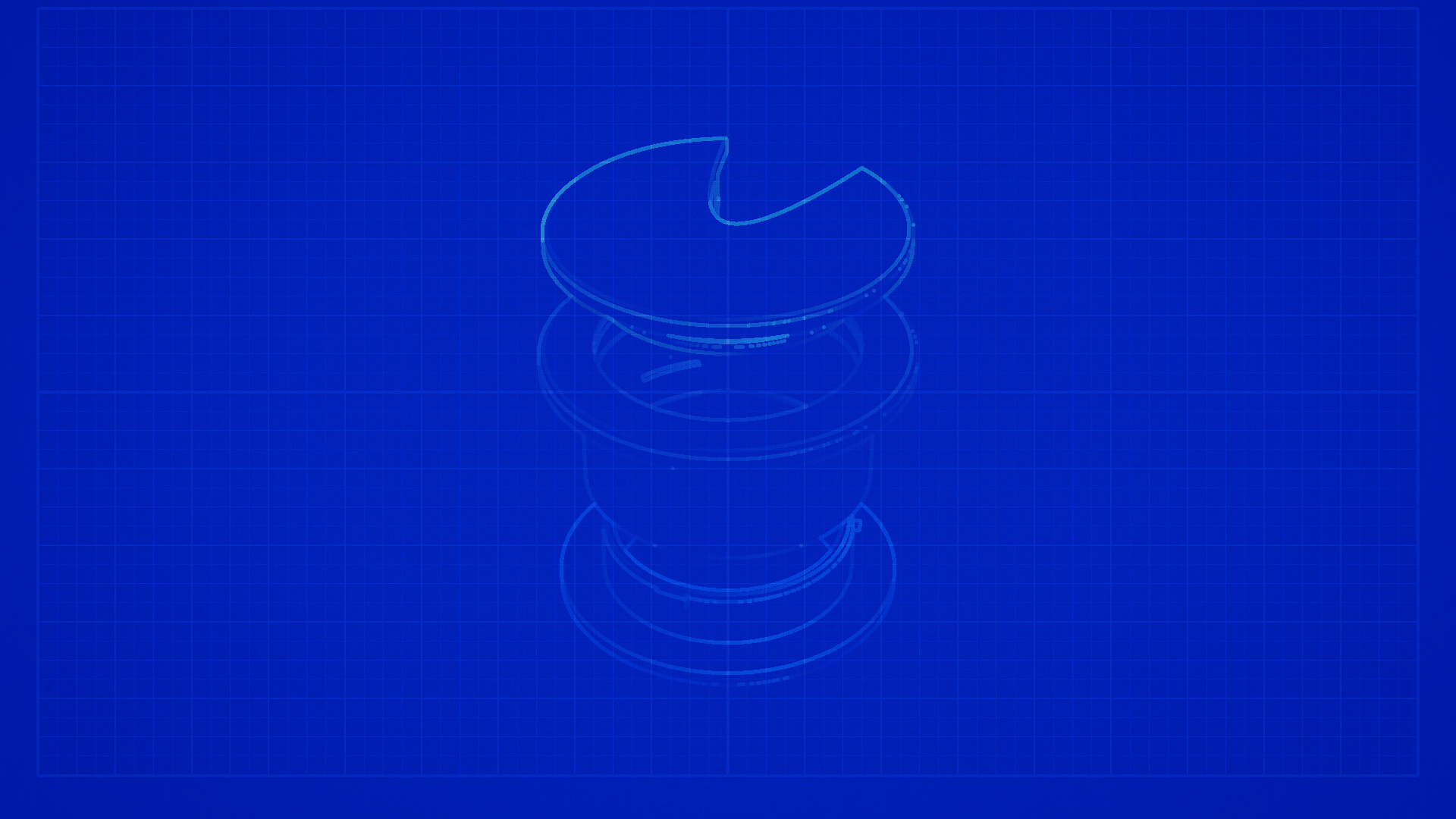 Isometric preview of Introduzione a OpenSCAD: un passacavi da scrivania